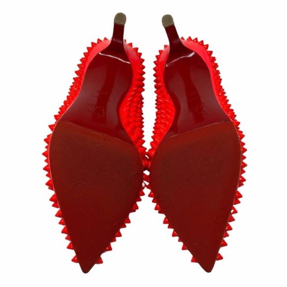 Christian Louboutin Patent Paris Pigalle Spike Pumps 100 mm Size 35.5 - Picture 4 of 4